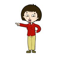 comic cartoon pointing woman N8