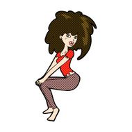 comic cartoon woman with big hair N3