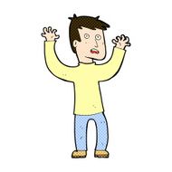 comic cartoon terrified man N54