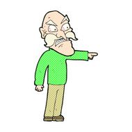 comic cartoon furious old man N3