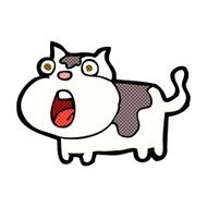 comic cartoon shocked cat N2