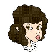 comic cartoon suspicious woman N6