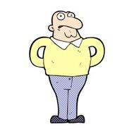 comic cartoon worried man N28