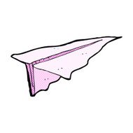 comic cartoon paper aeroplane N2