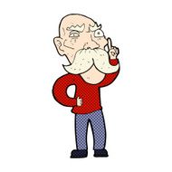 comic cartoon annoyed old man N17