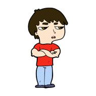 comic cartoon annoyed boy N10