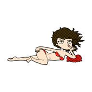 comic cartoon woman posing in underwear N3