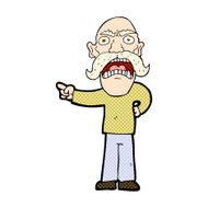 comic cartoon angry old man N41