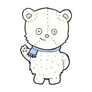 cute comic cartoon polar bear N3