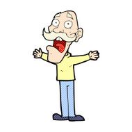 comic cartoon stressed old man N5