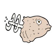 comic cartoon fish head N4