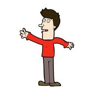comic cartoon man reaching N3