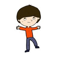 comic cartoon excited boy N39