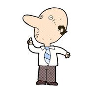 comic cartoon bald man asking question N3