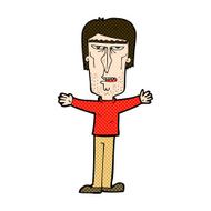 comic cartoon angry man N27