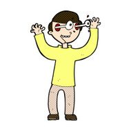 comic cartoon man with eyes popping out of head N3