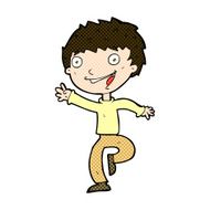comic cartoon excited boy N40