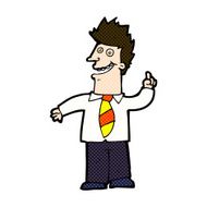 comic cartoon man with good idea N5