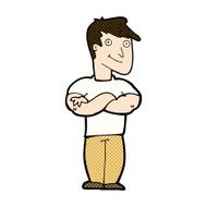 comic cartoon muscular man N3