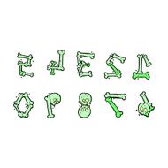 comic cartoon bone numbers