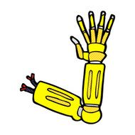 comic cartoon robot arm N7