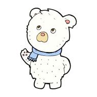 comic cartoon cute polar bear N10