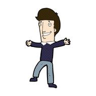 comic cartoon happy man N126