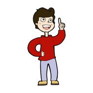 comic cartoon boy with great idea N3