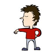 comic cartoon man making camp gesture N8