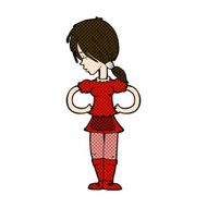 comic cartoon waitress N8