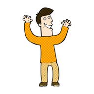 comic cartoon excited man N20