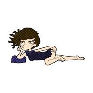 comic cartoon woman in sexy pose N5
