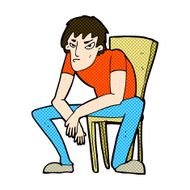 comic cartoon dejected man N3