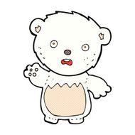 comic cartoon worried polar bear
