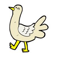 comic cartoon walking bird N5