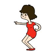 comic cartoon girl pointing N9