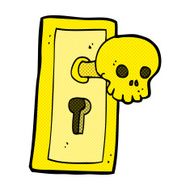 comic cartoon spooky door knob N3