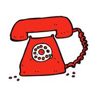 comic cartoon retro telephone
