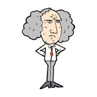 comic cartoon big hair lecturer man N3