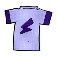 comic cartoon t shirt with lightning bolt N3
