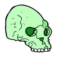 comic cartoon spooky skull N42