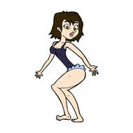 comic cartoon woman in lingerie N14