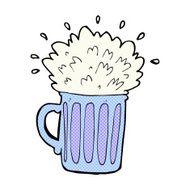 comic cartoon frothy beer N5