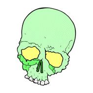 comic cartoon spooky old skull N2