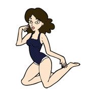 comic cartoon woman in lingerie N15