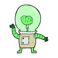 comic cartoon robot cyborg N3