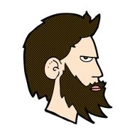 comic cartoon man with beard N3
