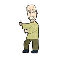 comic cartoon angry old man N42