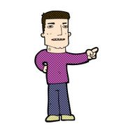 comic cartoon man pointing N48