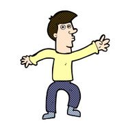 comic cartoon reaching man N3